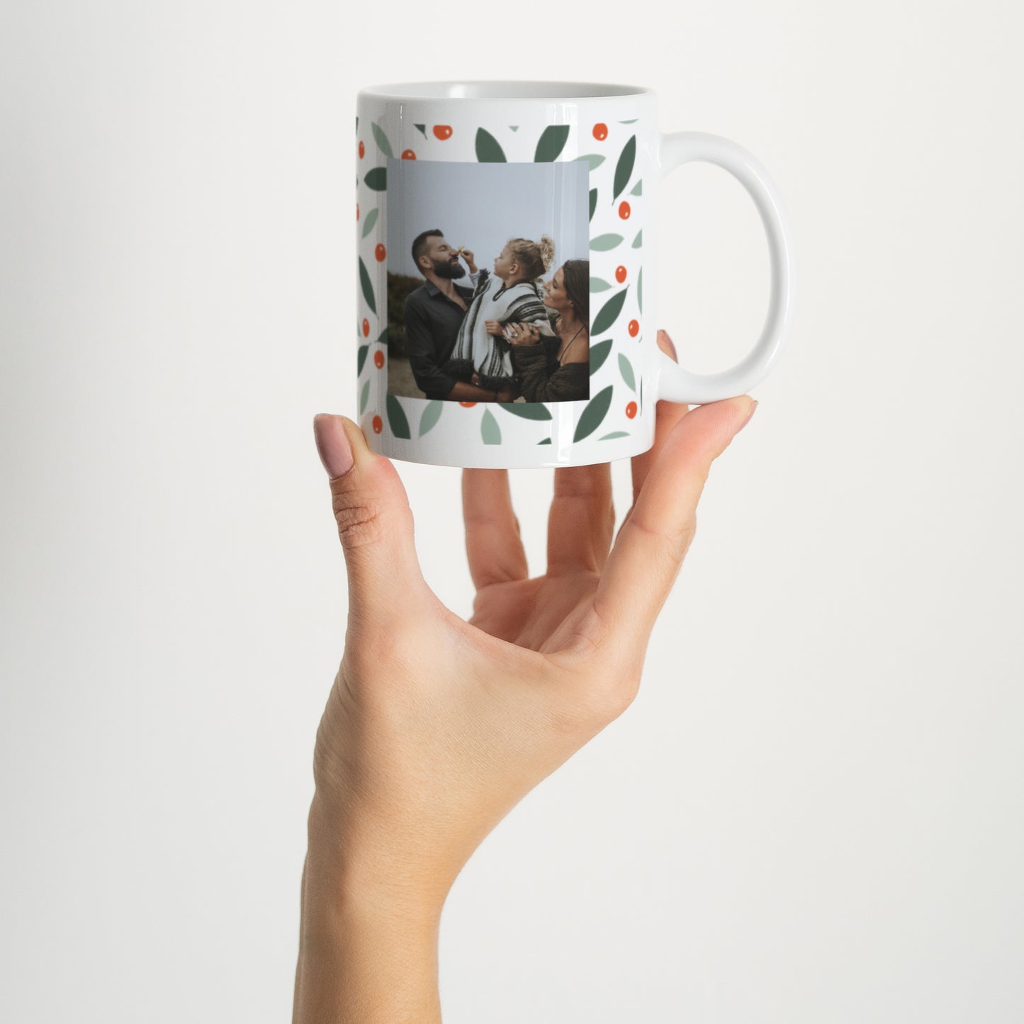 Tasse Weihnachten Weiß Brennender Busch foto N° 2