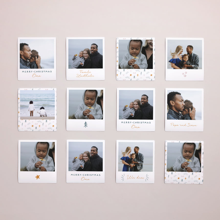 Fotoabzug Weihnachten Pack mit 12, magnetisch Festliches Muster foto
