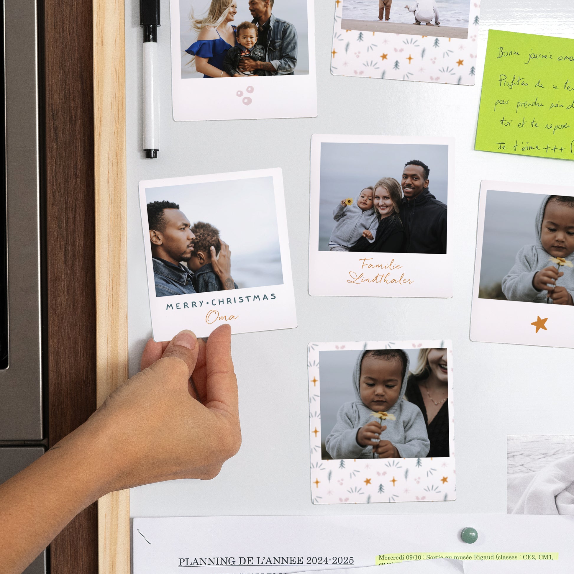 Fotoabzug Weihnachten Pack mit 12, magnetisch Festliches Muster foto N° 2