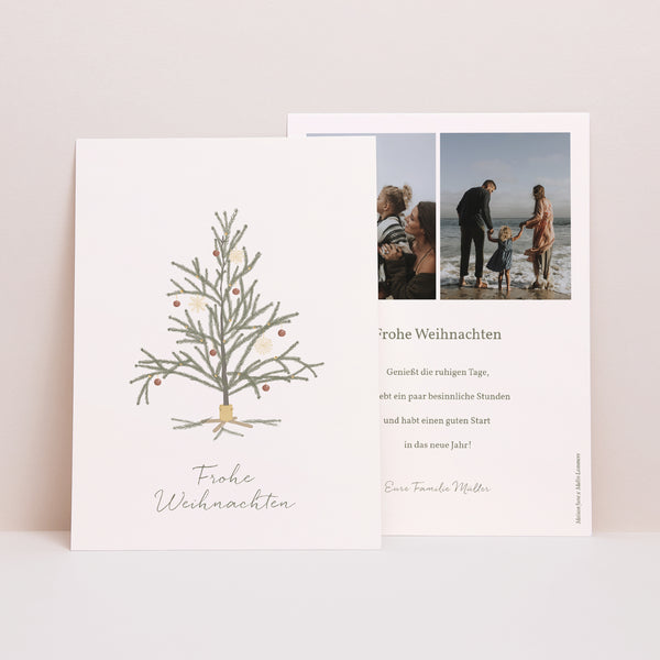 Weihnachtskarte Weihnachten Tannen Design foto