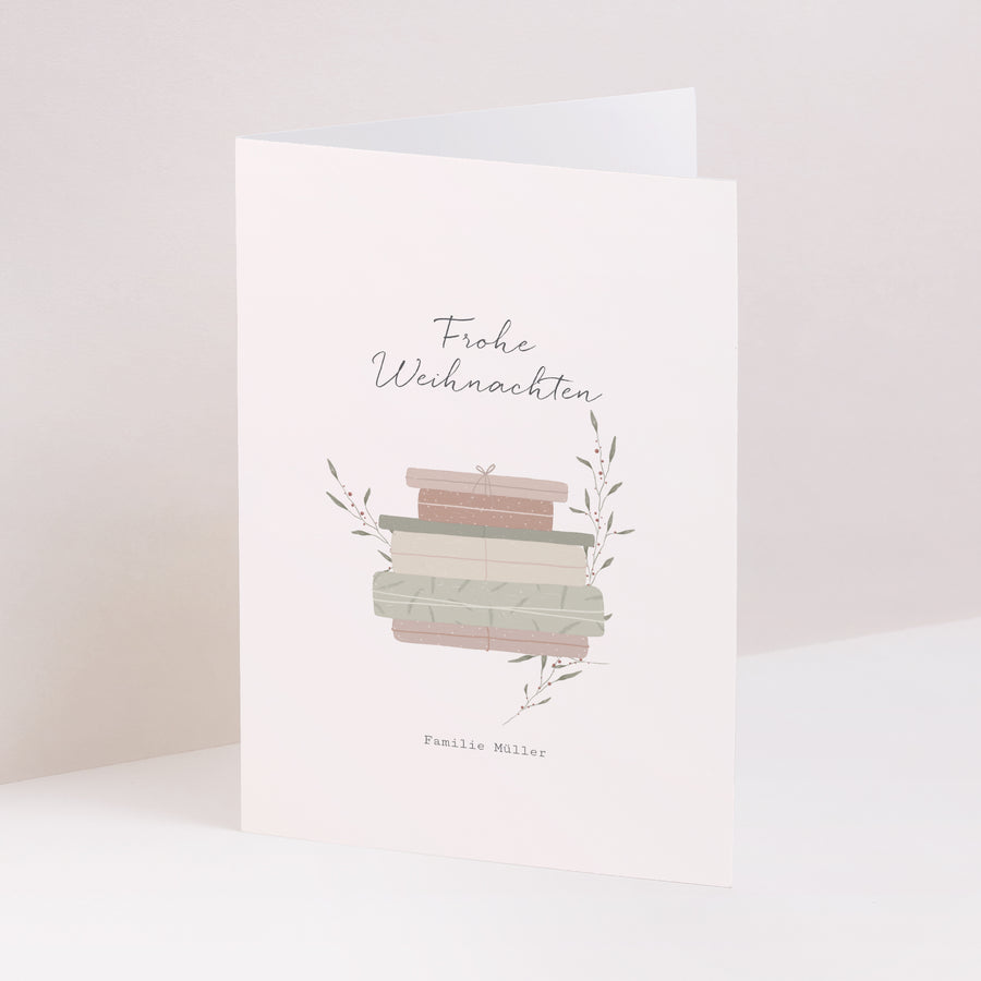 Weihnachtskarte Weihnachten Doppelflügelporträt Vintage-Geschenke foto