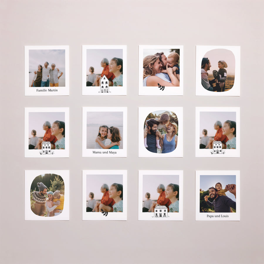Fotoabzug Weihnachten Pack von 12 Einfarbige Illustrationen foto