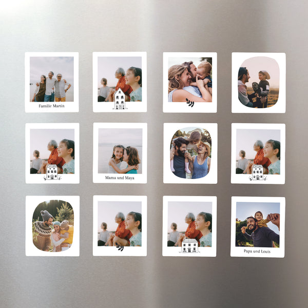 Fotoabzug Weihnachten Pack mit 12, magnetisch Einfarbige Illustrationen foto