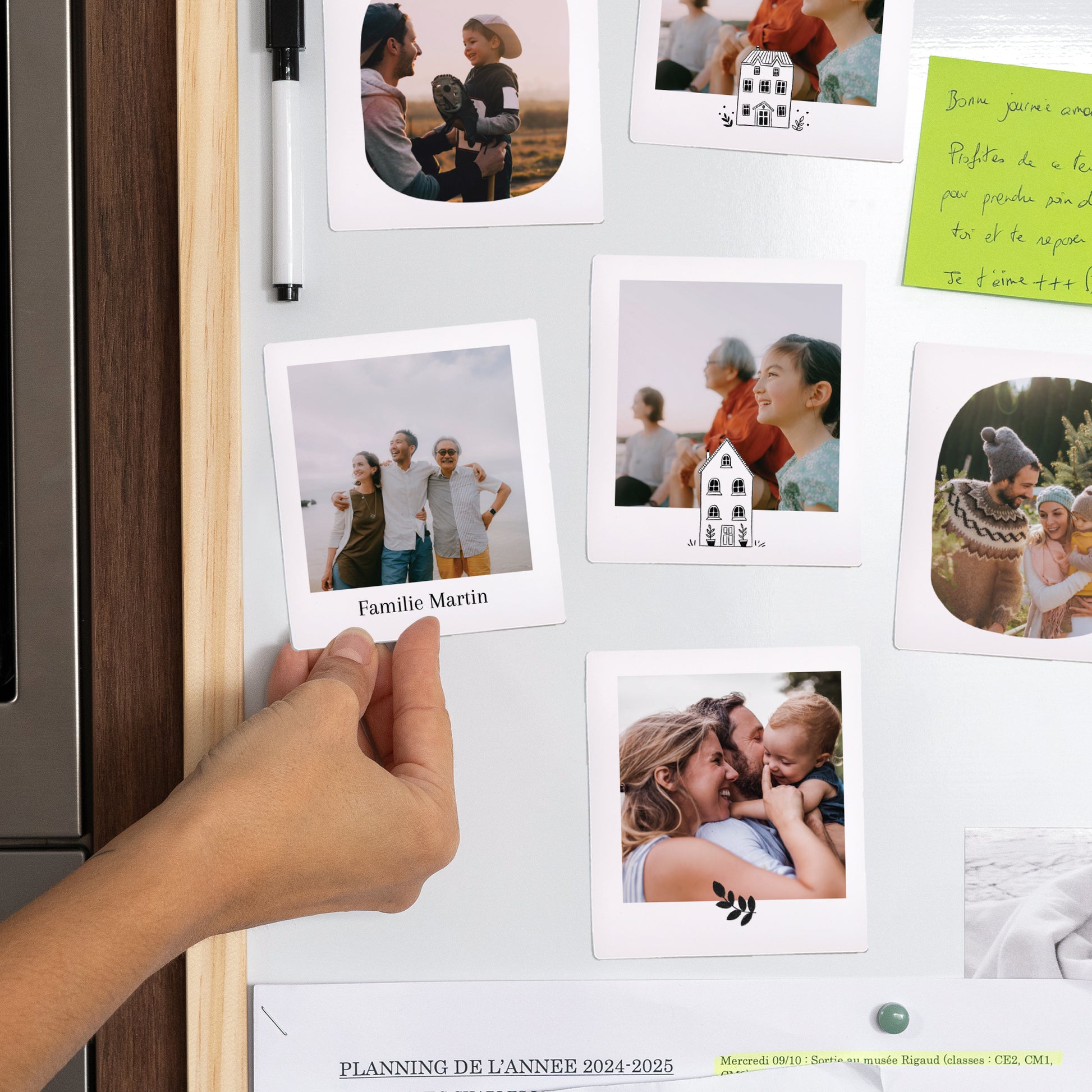 Fotoabzug Weihnachten Pack mit 12, magnetisch Einfarbige Illustrationen foto N° 2