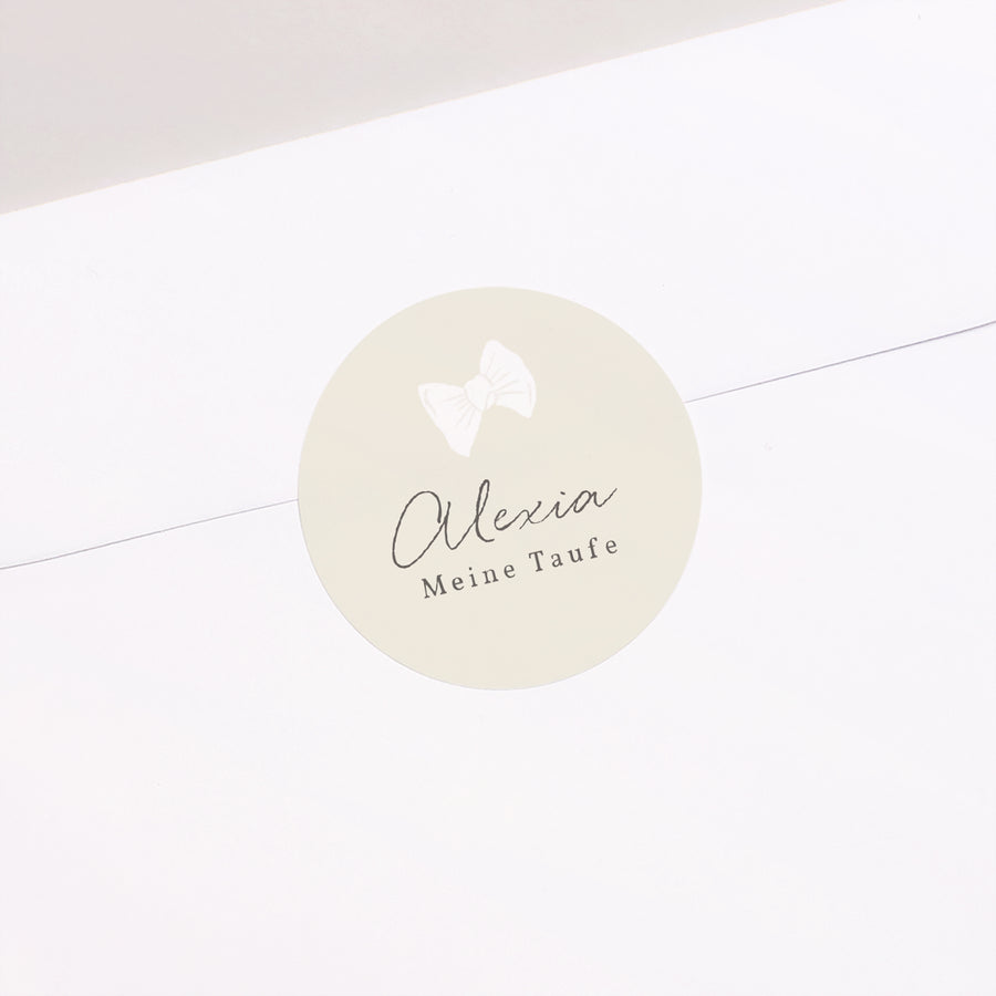 Sticker Taufe Rund Baby, Kissen foto