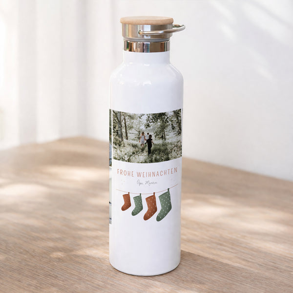 Trinkflasche Weihnachten 75 cl Weihnachtsbaumzweige foto
