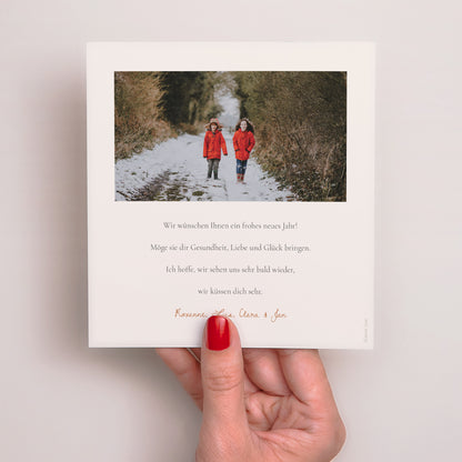 Weihnachtskarte Weihnachten Quadrat Weihnachtsbaumzweige foto N° 3