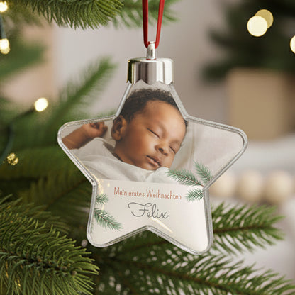 Weihnachtskugel Weihnachten Stern Weihnachtsbaumzweige foto N° 1