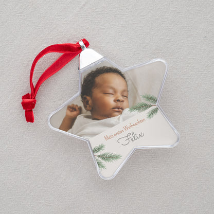 Weihnachtskugel Weihnachten Stern Weihnachtsbaumzweige foto N° 2