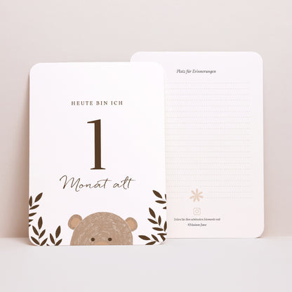 Meilenstein Karten Geburt 12er-Pack Unser Bär foto N° 4