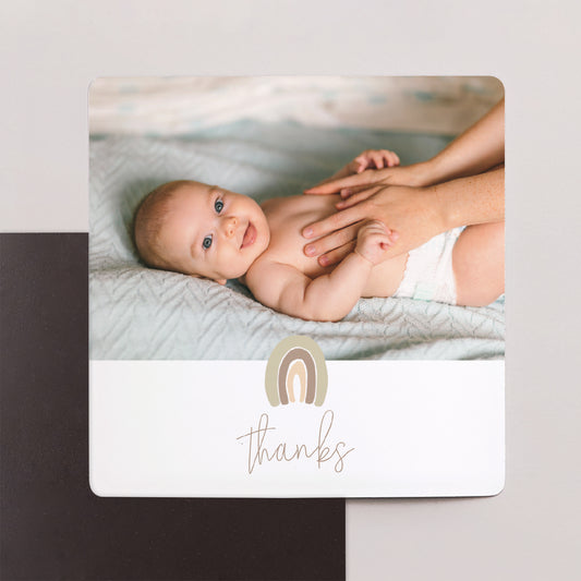 Dankeskarte Geburt Satz von 9, magnetisch. Mobile Marguerite foto