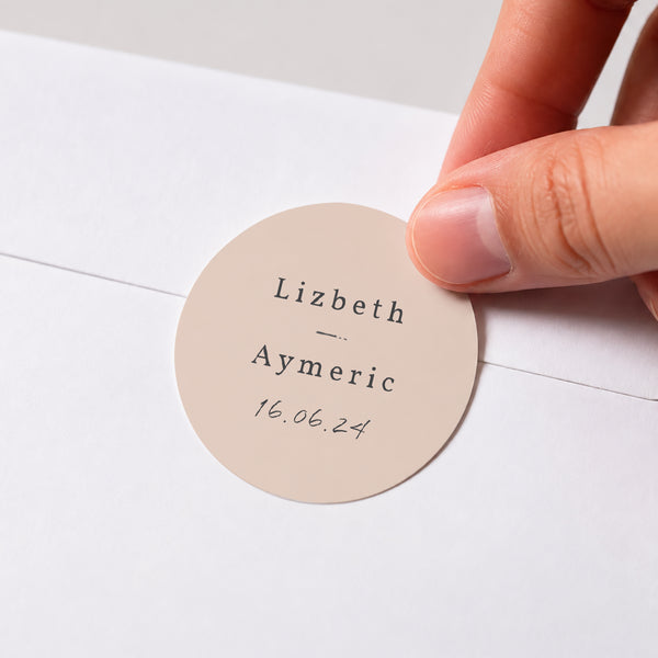 Sticker Hochzeit Rund Frühlingszweig foto