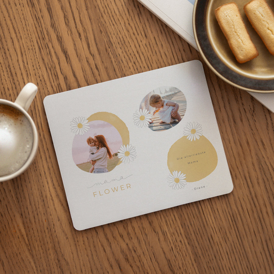 Mousepad Objekte Rechteck Mama Flower foto