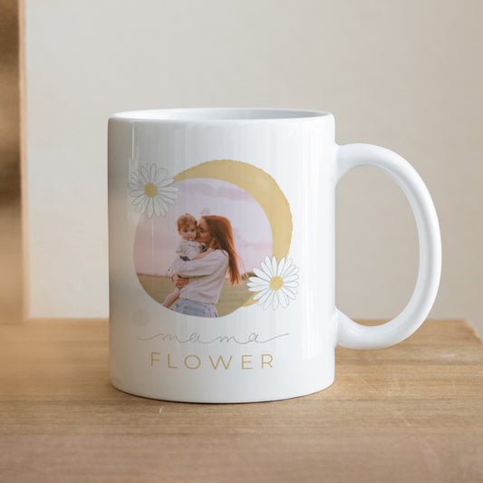 Tasse Objekte Weiß Mama Flower foto