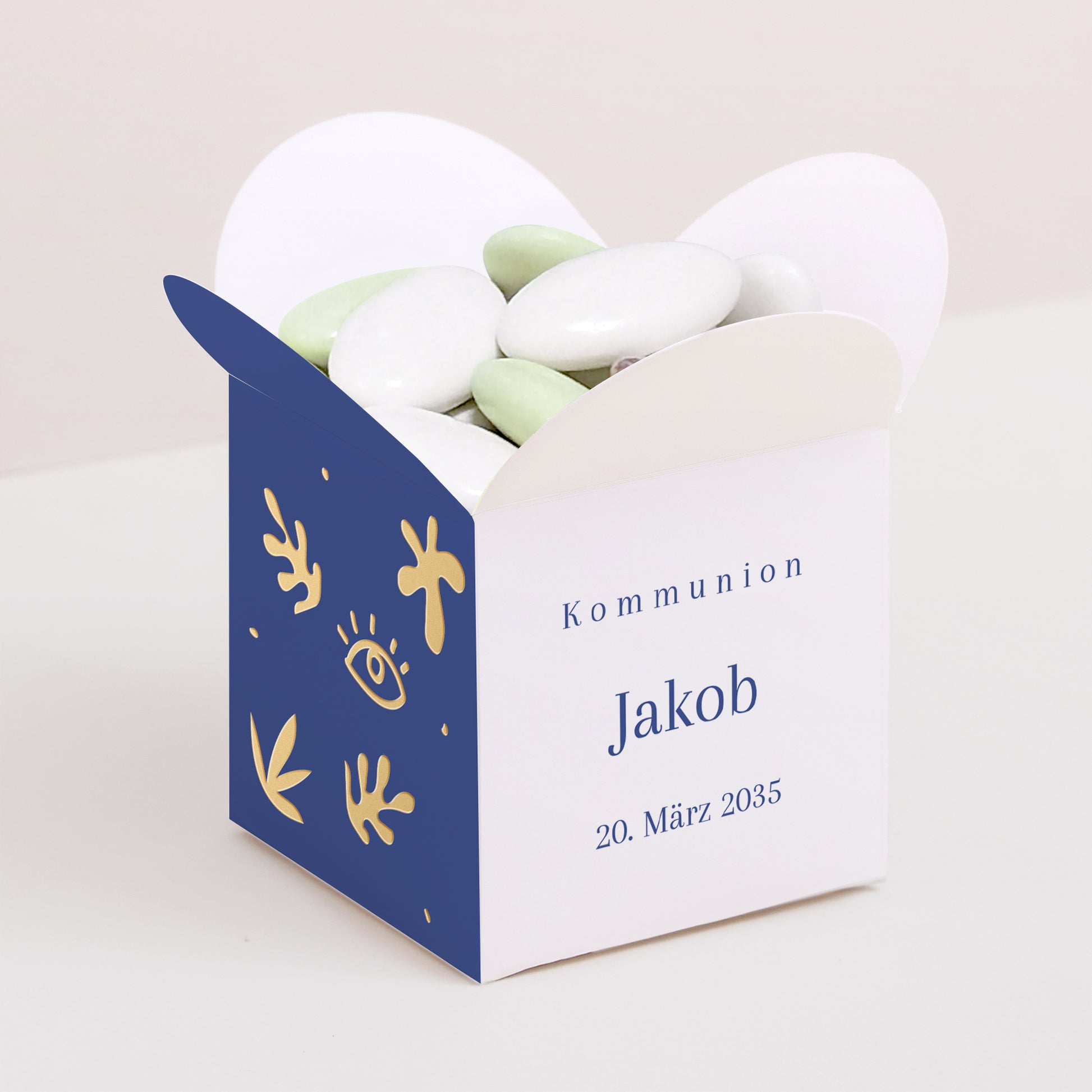 Geschenkbox Kommunion Schmetterlingsöffnung Auf die Art des Fauvismus foto N° 1