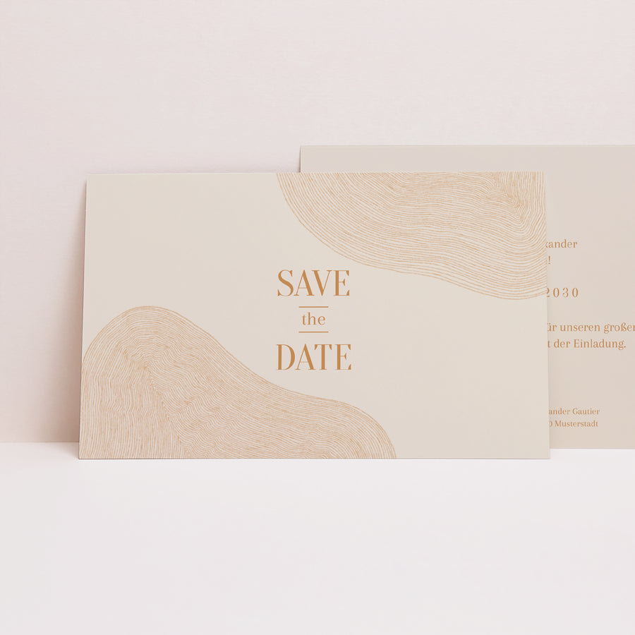 Save the date Karte Hochzeit Landschaft Land des Ockers foto