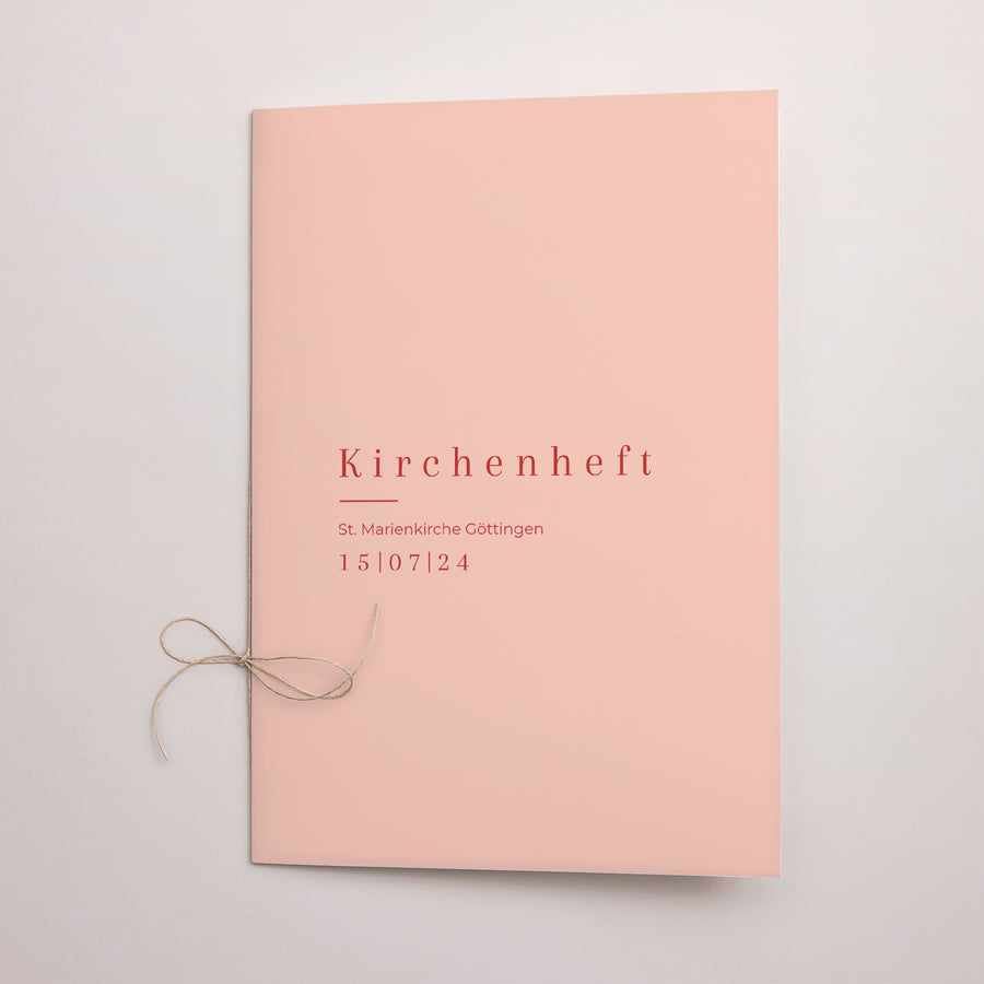 Kirchenheft Hochzeit Doppelflügel Zitrusfrucht-Farben foto