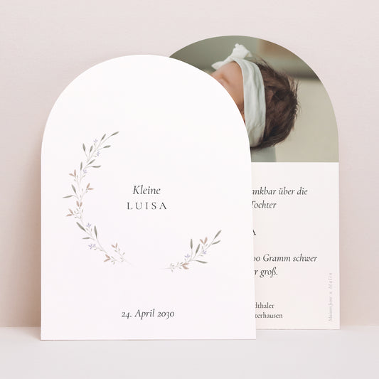 Geburtskarte Kleine Arche Arche Florale foto