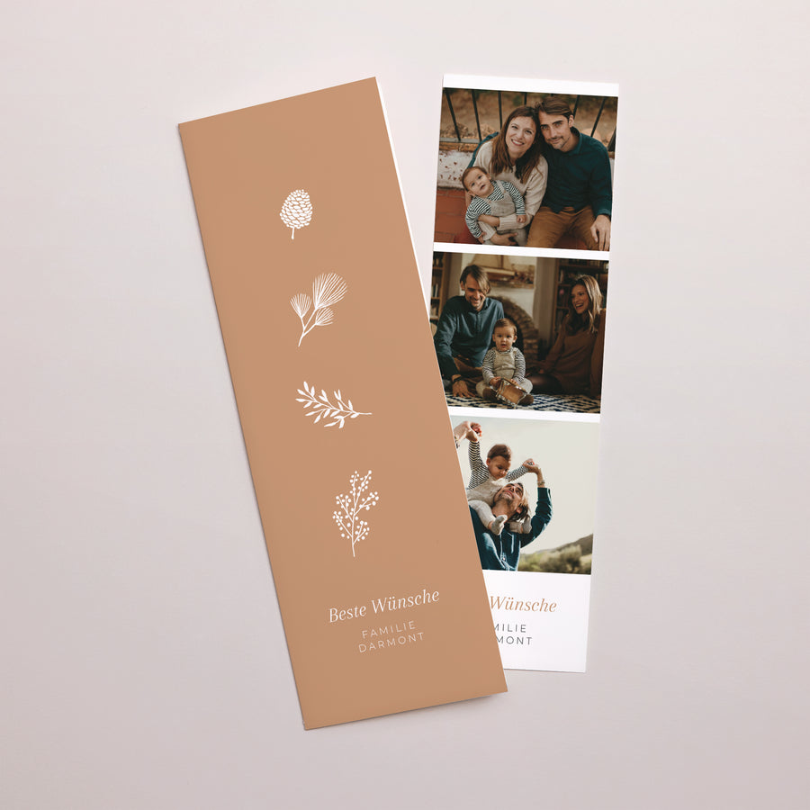 Weihnachtskarte Weihnachten Fotoautomaten Lesezeichen Brins d'Hiver foto