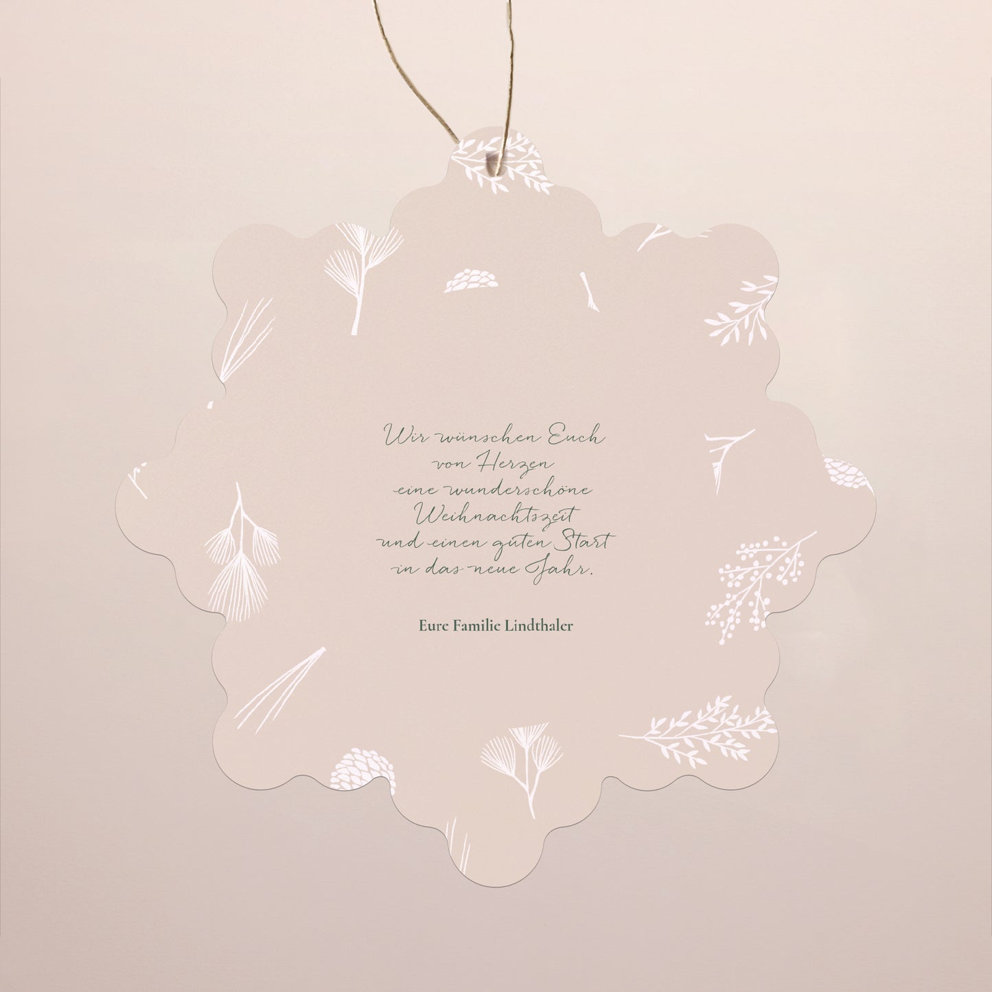 Weihnachtskarte Weihnachten Schwebende Schneeflocke Zarte Weihnachten foto N° 2