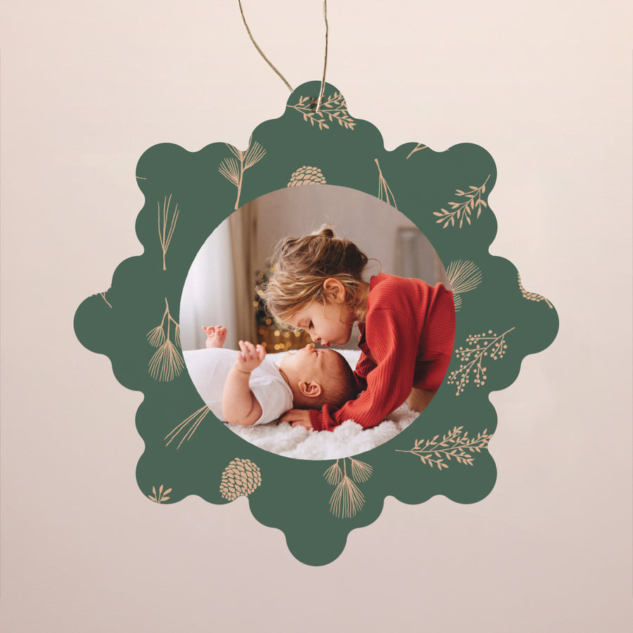 Weihnachtskarte Weihnachten Schwebende Schneeflocke Zarte Weihnachten foto
