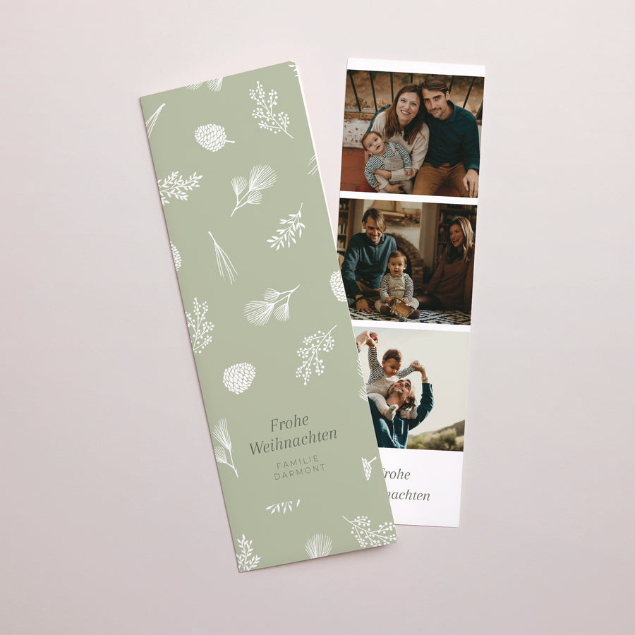 Weihnachtskarte Weihnachten Fotoautomaten Lesezeichen Zarte Weihnachten foto
