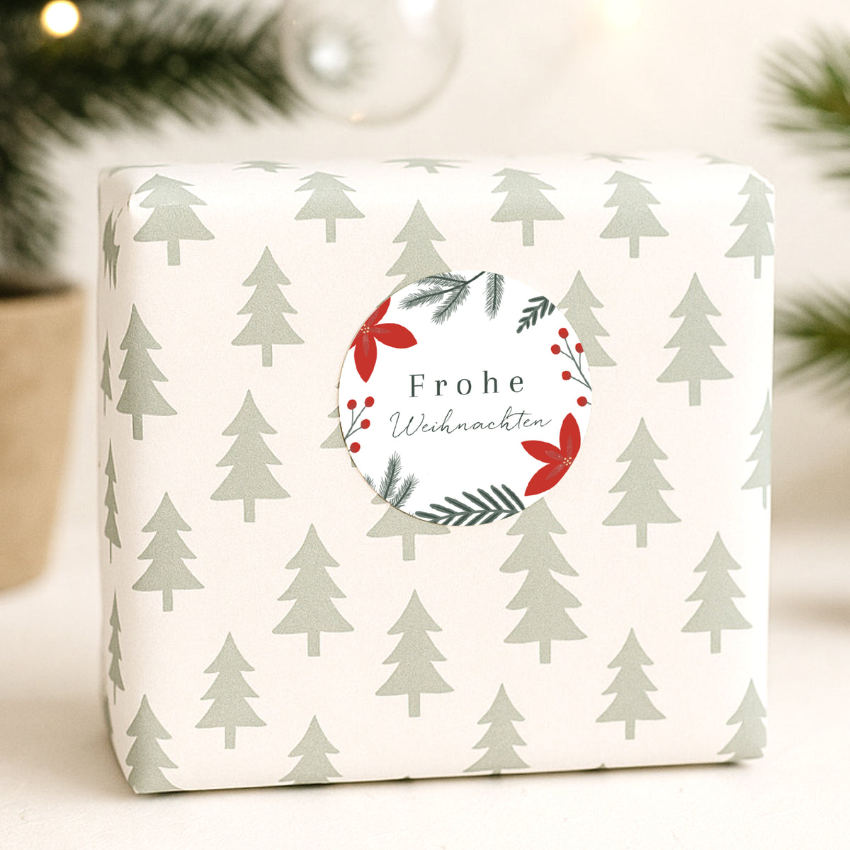 Sticker Weihnachten Rund Erinnerungskugel foto