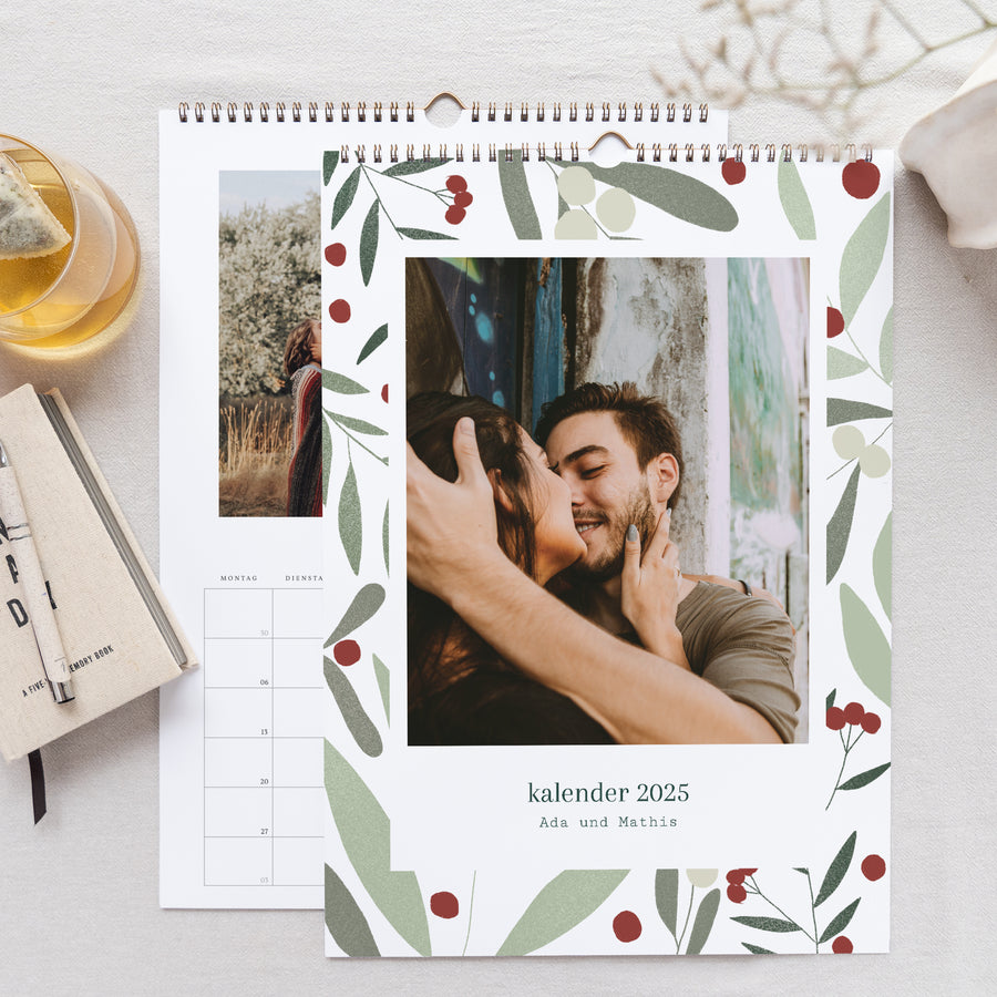Kalender Weihnachten Wandgemälde A3 Weihnachtsmotiv, Grüntöne foto