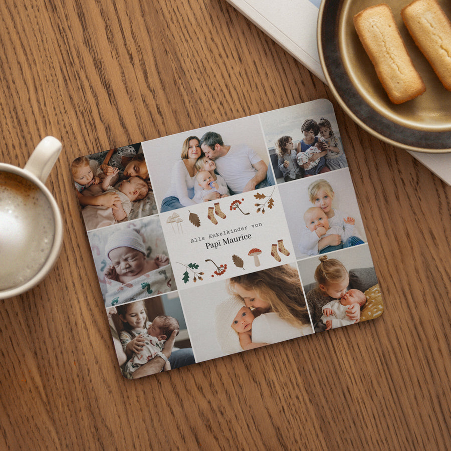 Mousepad Weihnachten Rechteck frohe weihnachten, eiche, pilze foto