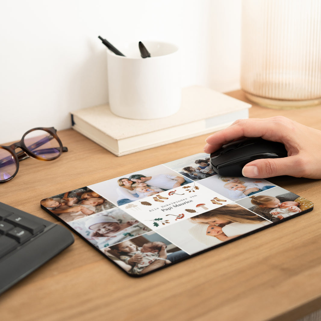 Mousepad Weihnachten Rechteck frohe weihnachten, eiche, pilze foto N° 2