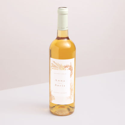 Flaschenetikett Hochzeit Porträt pampa, dezentrierter Rahmen foto N° 1