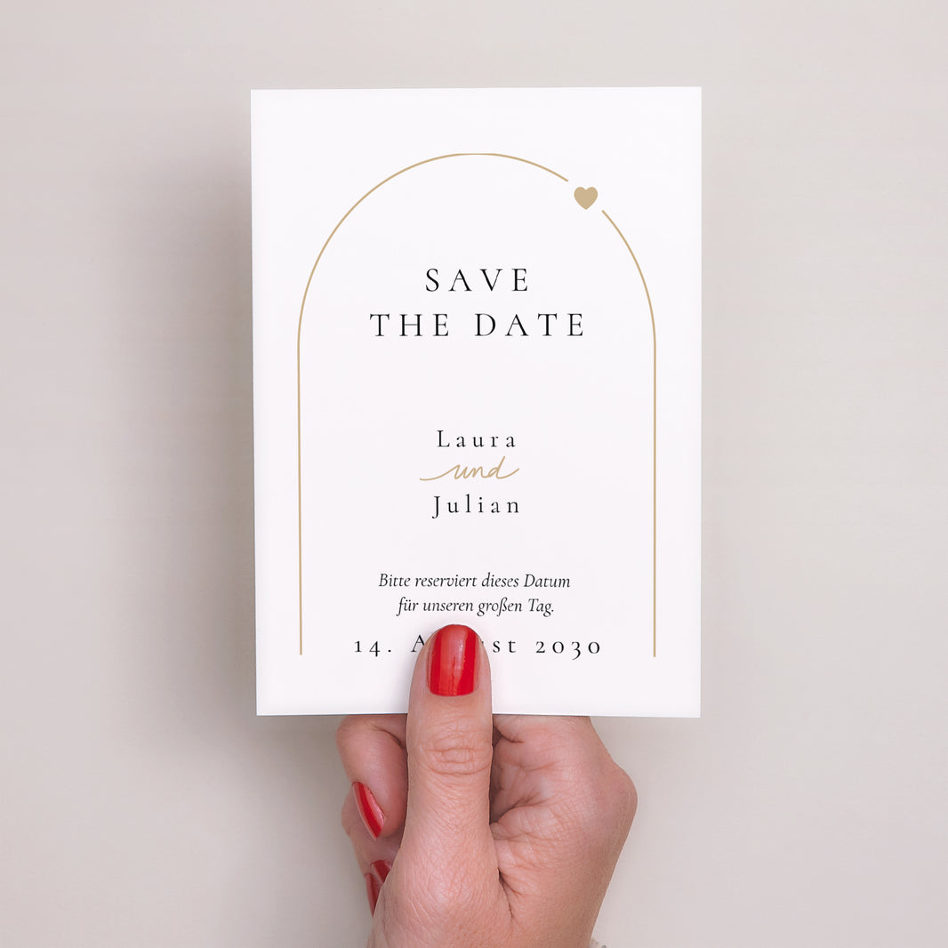 Save the date Karte Hochzeit Porträt Unendliche Liebe foto N° 2