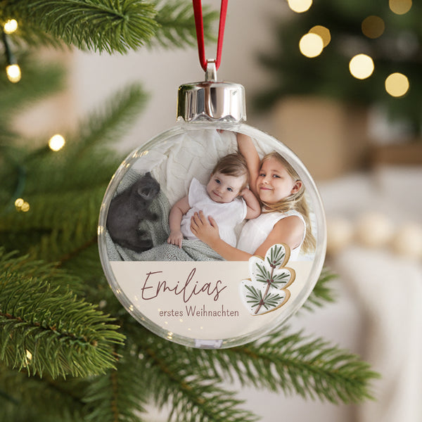 Weihnachtskugel Weihnachten Runde Winterkekse foto