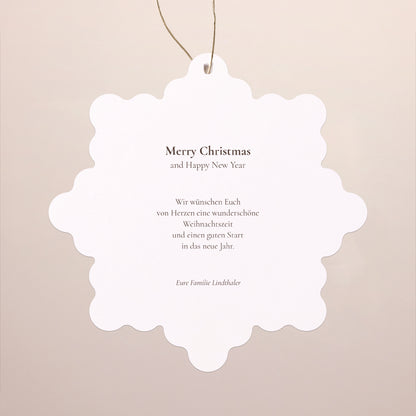 Weihnachtskarte Weihnachten Schwebende Schneeflocke Wintersonnenwende foto N° 2