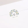 Sticker Geburt Rund Arc en fleurs Bleuté foto N° 1