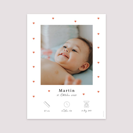 Poster Geburt Porträt Atout Coeur