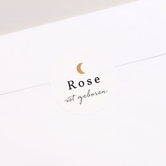 Sticker Geburt Rund Clair de Lune foto