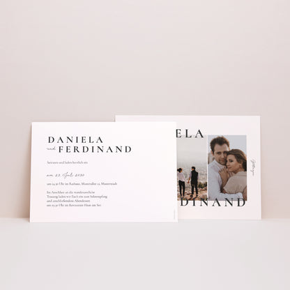 Einladungskarte Hochzeit Landschaft Trio & Typo foto N° 2