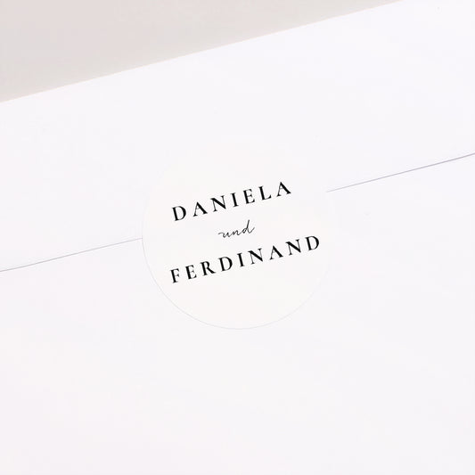 Sticker Hochzeit Rund Trio & Typo foto