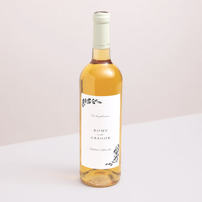 Flaschenetikett Hochzeit Porträt Arche Vegetal foto N° 1