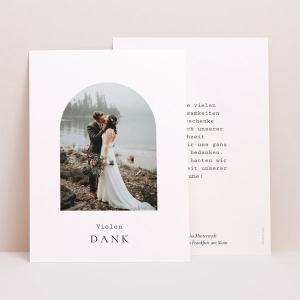 Dankeskarte Hochzeit Porträt Arche Foto foto