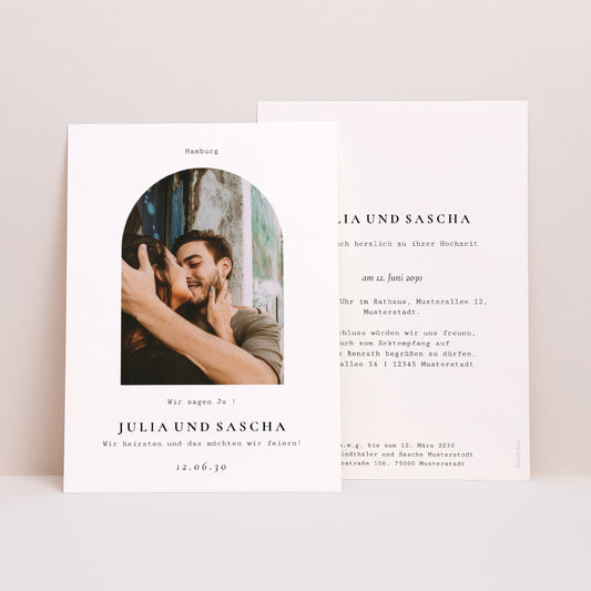 Hochzeitseinladung Arche Foto foto