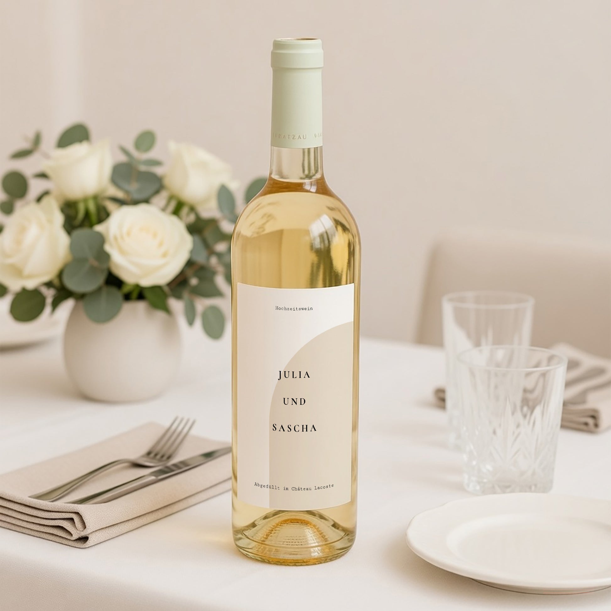 Flaschenetikett Hochzeit Porträt Arche Foto foto N° 2