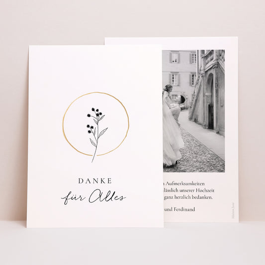 Dankeskarte Hochzeit Porträt Alliance Végétale foto