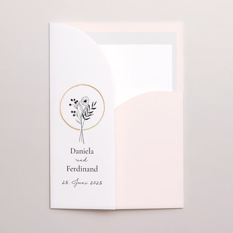 Hochzeitseinladung Hülle für 2 Karten Alliance Végétale