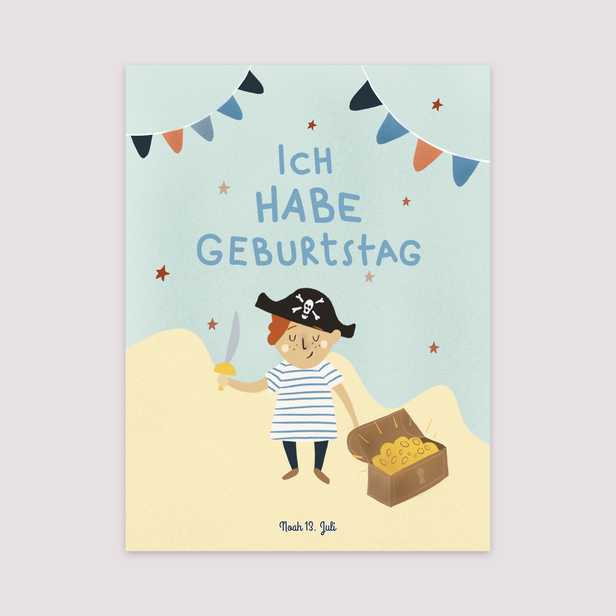 Poster Kindergeburtstag Porträt Kleiner Pirat foto N° 2