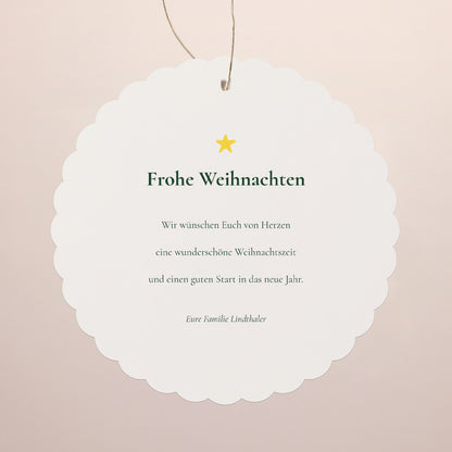 Weihnachtskarte Weihnachten Zum Aufhängen Der Skifahrer foto N° 2