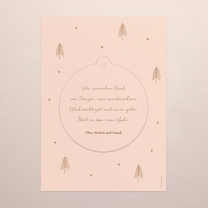 Weihnachtskarte Weihnachten Abnehmbar Winterhäuschen foto N° 3