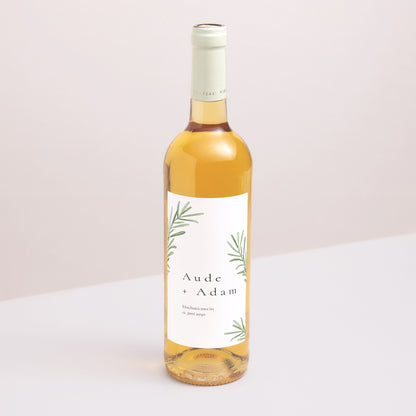 Flaschenetikett Hochzeit Porträt Rosmarin aus der Provence foto N° 1