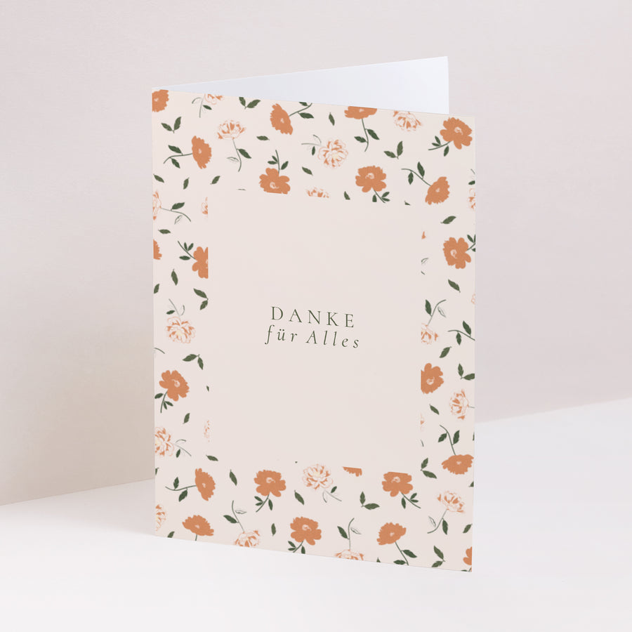 Dankeskarte Hochzeit Doppelflügelporträt Liberty Poudré foto
